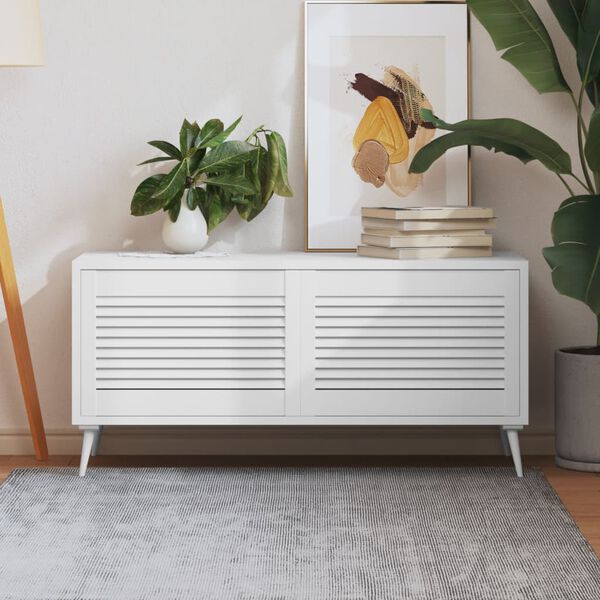 vidaXL Skåpluckor lamelldesign 2 st vit 39,5x59,4 cm massiv furu