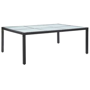 vidaXL Matbord f&ouml;r tr&auml;dg&aring;rden svart 200x150x74 cm konstrotting