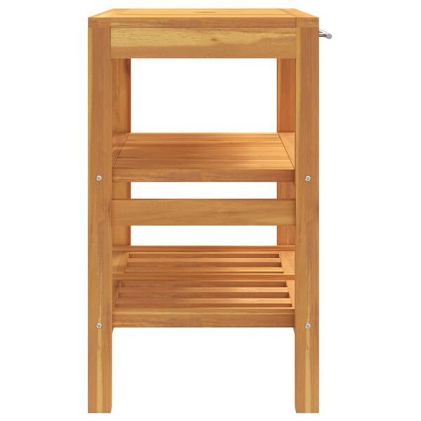 vidaXL Badrumsunderskåp med 2 hyllor 74x45x75 cm massivt trä