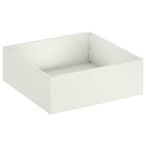 vidaXL Tr&auml;dg&aring;rdsplanterare Vit 60 x 60 x 20 cm Kallvalsat st&aring;l