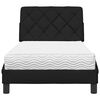 vidaXL Bed with Mattress Black 90x200 cm Fabric