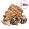 vidaXL Drakstenar 25 kg brun 5-30 cm