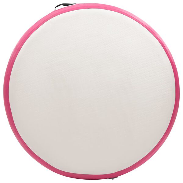 vidaXL Uppbl&aring;sbar gymnastikmatta med pump 100x100x15 cm PVC rosa