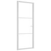 vidaXL Innerd&ouml;rr 83x201,5 cm vit ESG-glas och aluminium
