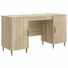vidaXL Skrivbord Sonoma-ek 142,5 x 50 x 75 cm Konstruerat tr&auml;