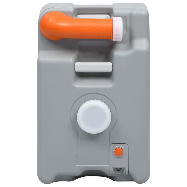 vidaXL Vattentank med hjul f&ouml;r camping 25 L gr&aring;