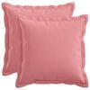 vidaXL Kudd&ouml;verdrag 2 st HOUTEN Rosa 30 x 30 cm Faux Linne