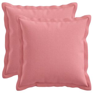 vidaXL Kudd&ouml;verdrag 2 st HOUTEN Rosa 30 x 30 cm Faux Linne