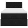 vidaXL Ottoman s&auml;ngram med madrass svart 90x200 cm sammet