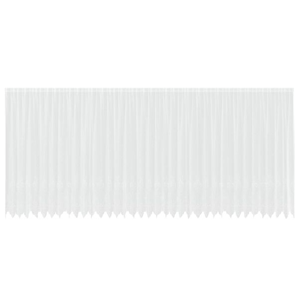 vidaXL Spetsgardin med gardiner Vit 900 x 240 cm Polyester
