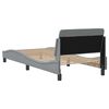 vidaXL Bed Frame "Dover" Light Grey 90x190 cm Fabric
