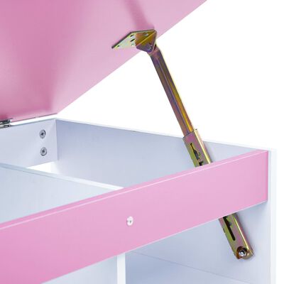 vidaXL Skrivbord för barn lutbart rosa och vit