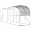 vidaXL H&ouml;nshus mot V&auml;gg Silver 600 x 150 x 215 cm Galvaniserat st&aring;l