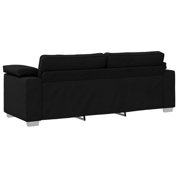vidaXL Soffa Svart 219 x 77 x 82 cm tyg