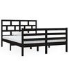 vidaXL S&auml;ngram massiv furu 135x190 cm svart