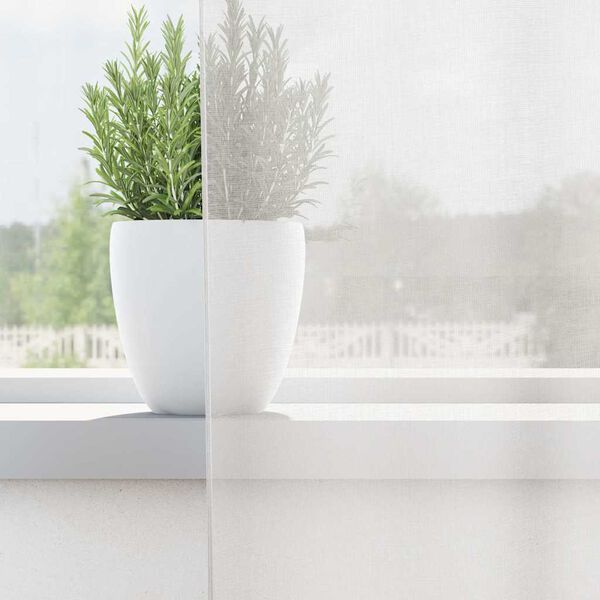 vidaXL Voile gardiner med stångfickor 2 st vit