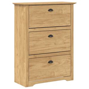 vidaXL Skost&auml;ll BODO 80 x 35 x 118 cm Konstruerat tr&auml; Honung brun