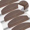 vidaXL Trappmattor 10 st 65x24x4 cm kaffebruna halvrunda stora