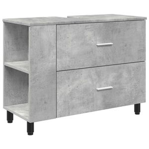 vidaXL Badrums vaskenhet Betonggr&aring; 80 x 35 x 60 cm Konstruerat tr&auml;