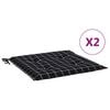 vidaXL Stolsdynor 2 st svartrutig 50x50x4 cm tyg