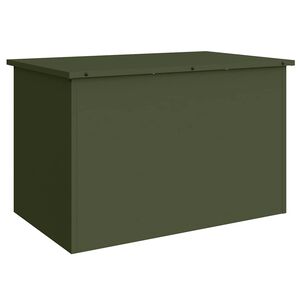 vidaXL Tr&auml;dg&aring;rdsf&ouml;rvaringskuddebox Galvaniserat st&aring;l 80 x 50,5 x 50 cm