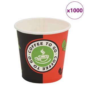 vidaXL Eng&aring;ngsmuggar 1000 st kaffe papper 120 ml (4 oz)
