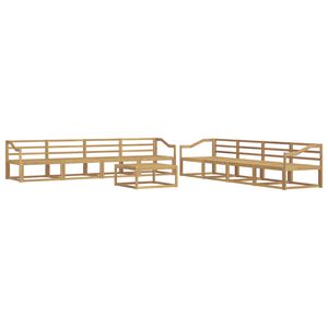 vidaXL Utomhussoffset 9 pcs Vit 79 x 79 x 37 cm Massivt Akaciatr&auml;