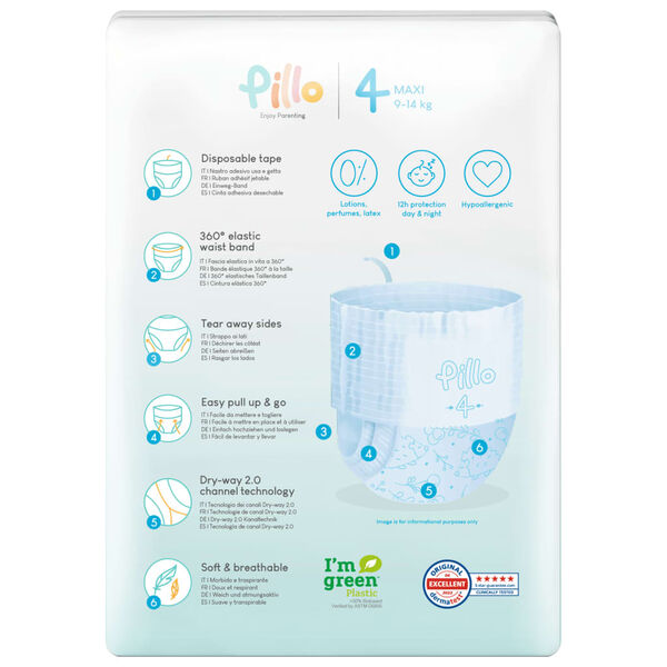 Pillo Blöjbyxor 132 st stl. 4 (9-14 kg)