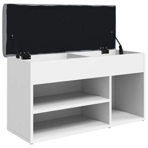 vidaXL Skob&auml;nk vit 82x32x45,5 cm konstruerat tr&auml;