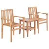 vidaXL Caf&eacute;set 3 delar massiv teak