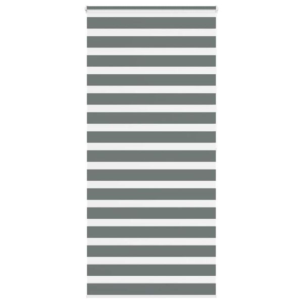 vidaXL Rullgardin zebra m&ouml;rkgr&aring; 105x200 cm tyg bredd 100,9cm polyester
