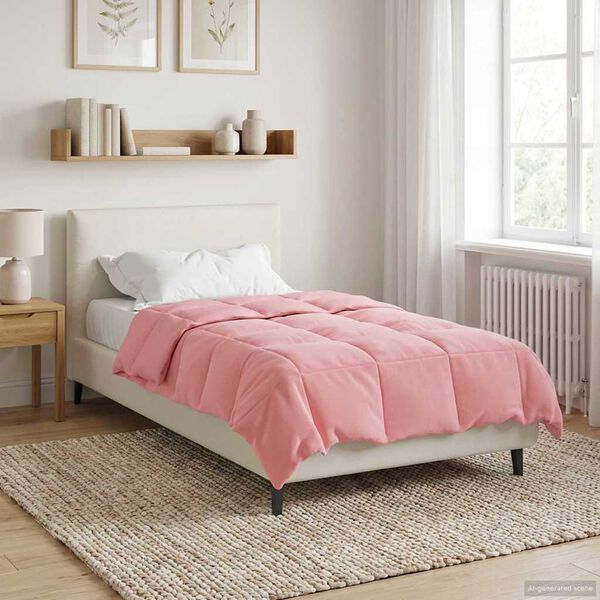 vidaXL Full &Aring;rs-Duvet Quiltad Rosa 155 x 220 cm Mikrofiber