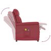 vidaXL Elektrisk massagefåtölj vinröd konstläder
