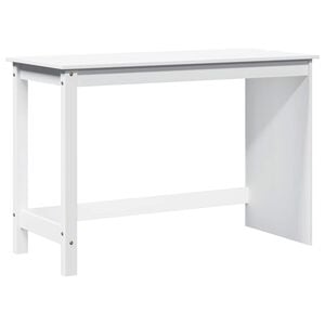 vidaXL Skrivbord Vit 112 x 50 x 75 cm Massiv furu