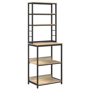 vidaXL K&ouml;ks hylla Sonoma-ek 60 x 40 x 168 cm Konstruerat tr&auml;