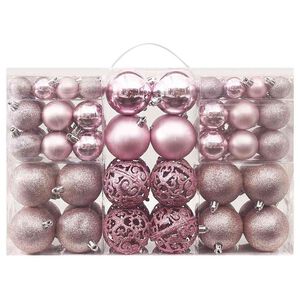 vidaXL Julgranskulor 100 st rosa