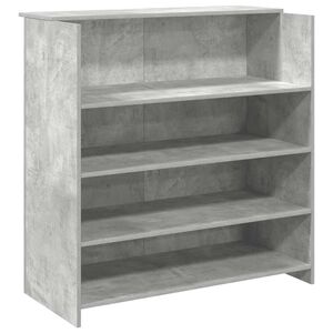 vidaXL Receptionsdisk betonggr&aring; 100x50x103,5 cm konstruerat tr&auml;