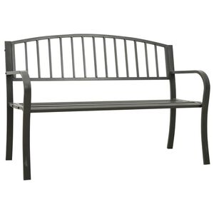 vidaXL Tr&auml;dg&aring;rdsb&auml;nk gr&aring; 120 cm st&aring;l