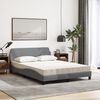 vidaXL Bed with Mattress "Dover" Light Grey 140x190 cm Fabric