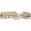 vidaXL Utomhussoffset 8 st Vit och Beige