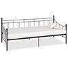 vidaXL Dagb&auml;dd utan madrass svart metall 90x200 cm