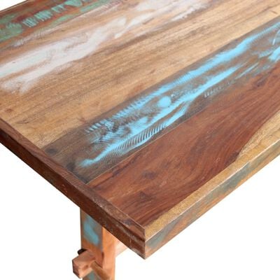 vidaXL Piedestalbord massivt återvunnet trä 120x58x78 cm