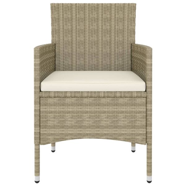 vidaXL Loungegrupp för trädgården 5 delar konstrotting beige