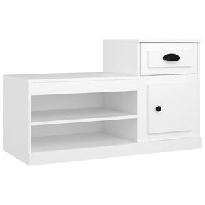vidaXL Skosk&aring;p vit 100x42x60 cm konstruerat tr&auml;