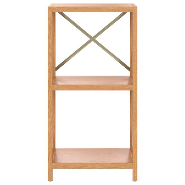 vidaXL Bokhylla med 3 hyllplan 40x30x78 cm massiv ek