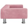vidaXL Barnsoffa rosa 70x45x26,5 cm sammet