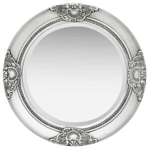 vidaXL V&auml;ggspegel barockstil 50 cm silver