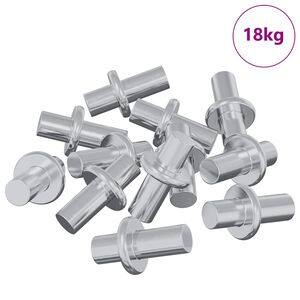 vidaXL Hylla Peg 4500 pcs Silver 8,6 x 8,6 x 14,6 mm St&aring;l