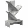 vidaXL Tr&auml; Bokhylla 3-Tier 30 x 18 x 48 cm Konstruerat tr&auml; Betonggr&aring;