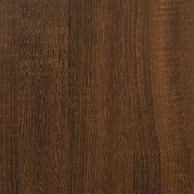 vidaXL Bokhylla brun ek 48x25,5x140 cm konstruerat trä